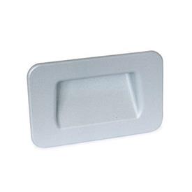 GN 7330 Zinc Die-Cast Gripping Trays, Screw-In Type Type: C - Mounting from the back<br />Identification no.: 2 - With seal<br />Finish: SR - Silver, RAL 9006, textured finish