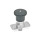 GN 822.12 Stainless Steel Mini Indexing Plungers, Lock-Out and Non Lock-Out, with Mounting Flange Type: C - Lock-out, with plastic knob