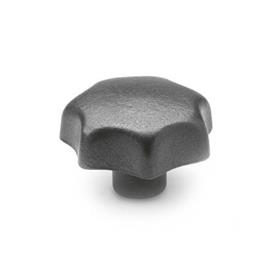 DIN 6336 Boutons étoile en fonte / aluminium, type blanc Matériau: GG - Fonte