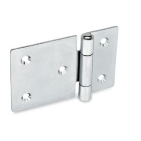 GN 136 Steel Sheet Metal Hinges, Horizontally Extended Material: ST - Steel<br />Type: C - With countersunk holes<br />Bildvarianten: l1 (e) - on one side elongated