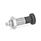 GN 613 Stainless Steel Indexing Plungers, with Plastic Knob, Non Lock-Out, with Fully Threaded Body Material: NI - Stainless steel
Type: AK - With knob, with lock nut