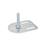 GN 42 Steel Leveling Feet, Tapped Socket or Threaded Stud Type, with Slotted Mounting Hole, Rectangular Shape Type (Base): G0 - Without rubber pad, with 2 slotted holes
Version (Stud / Socket): S - Without nut, external hex at the bottom