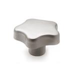 Stainless Steel AISI 304 Star Knobs, with Tapped or Plain Blind Bore