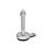 GN 33 Metric Thread, Stainless Steel Leveling Feet, Tapped Socket or Threaded Stud Type, with Rubber Pad and Mounting Flange Type (Base): B1 - Matte shot-blasted finish, rubber pad inlay, black
Version (Stud / Socket): VK - With nut, external hex at the top, wrench flat at the bottom
