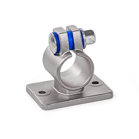 GN 146.6 Stainless Steel Flanged Connector Clamps, with 2 Mounting Holes Type: B - With seals
