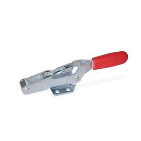 GN 850.1 Abrazaderas de palanca tipo pestillo, de acero, con base de montaje horizontal Tipo: TF - Sin eje de tracción, sin cierre
