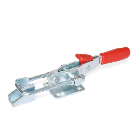 Horizontal Latch Type Toggle Clamps GN 851.3: Steel, with Safety Hook, with Horizontal Mounting Base