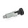 GN 717 Steel Indexing Plungers, Lock-Out and Non Lock-Out, with Knob Type: C - Lock-out, without lock nut