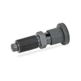 GN 817 Steel Indexing Plungers, Lock-Out and Non Lock-Out, with Multiple Pin Lengths Type: C - Lock-out, without lock nut