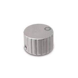 GN 436 Stainless Steel Knurled Control Knobs Type: M - With indicator point