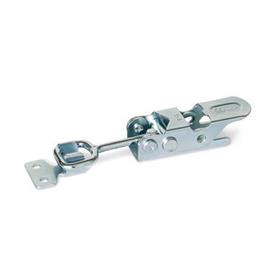 GN 761 Steel / Stainless Steel Toggle Latches, without Safety Mechanism Type: G - Oval head latch bolt, with catch<br />Material: ST - Steel