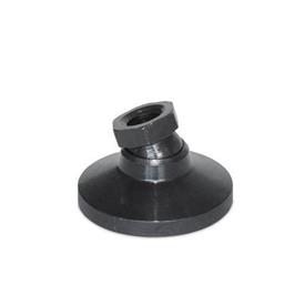  MLPSO Soportes de nivelación «Level-It»™ tipo zócalo roscado de acero, roscas en medidas métricas Tipo: A2 - Base de acero, acabado en óxido negro