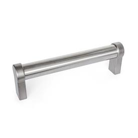 GN 333.7 Stainless Steel Tubular Handles, with Straight Handle Legs 