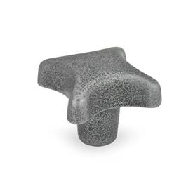 DIN 6335 Cast Iron / Aluminum Hand Knobs, Blank Type Material: GG - Cast iron