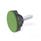 EN 636.4 Technopolymer Plastic Seven-Lobed Knobs, with Steel Threaded Stud, Ergostyle® Color: DGN - Green, RAL 6017, matte finish