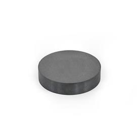 GN 55.2 Unshielded Raw Magnets, Hard Ferrite, Disk-Shaped, without Hole 