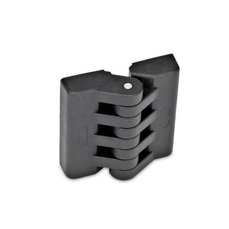 EN 151 Technopolymer Plastic Hinges Type: A - 2x2 tapped inserts