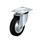 L-RD Heavy pressed steel Medium Duty Black Rubber Wheel Casters, with Plate Mounting Type: R - Roller bearing
