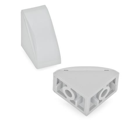 Mounting Angle Brackets EN 561: Plastic, for Aluminum Profiles (i-/b-Modular System), Type B /  Type C