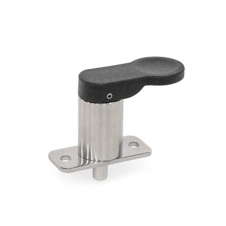 Indexing Plungers GN 823: Stainless Steel, with Operating Lever, with Flange for Surface Mounting