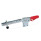 GN 820.4 Steel Extended Arm Horizontal Acting Toggle Clamps, with Safety Hook, with Vertical Mounting Base Type: VLC - Clamping arm extended, with slotted hole, two flanged washers and spindle assembly GN 708.1