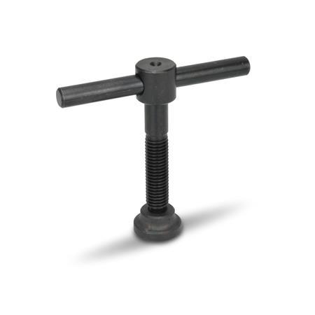 Tornillo de apriete de fundición maleable con empuñadura de madera TG
