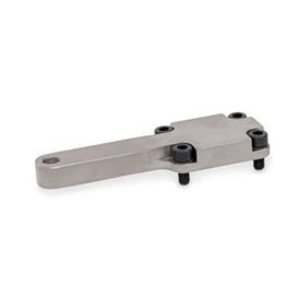 GN 869.1 Steel Straight / Y-Post Gripper Bolt Brackets, for Clamping Bolts Type: E - For one clamping bolt<br />Finish: NC - Chemically nickel plated