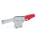GN 820.4 Abrazaderas de palanca de actuación horizontal, de acero, con gancho de seguridad y base de montaje vertical Tipo: PL - Versión en barra sólida, con broche soldable