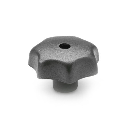 Star Knobs DIN 6336: Cast Iron, with Tapped or Plain Bore