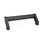 GN 333 Aluminum Tubular Handles, with Zinc Die-Cast Angled Handle Legs Type: A - Mounting from the back (tapped blind hole)
Finish: SW - Black, RAL 9005, textured finish