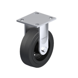 WN 22876.1 Steel Medium Duty Casters, Rubber Wheel Tread, Cast Iron Wheel Core, Medium Version Bracket type: B - Rigid bracket