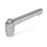 Stainless Steel Adjustable Levers, Matte Shot-Blasted Finish, Tapped or Plain Bore Type
