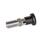 GN 818 Stainless Steel AISI 316 Indexing Plungers, Lock-Out Type: C - With plastic knob, without lock nut