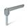 WN 300.2 Plastic Adjustable Levers, Threaded Stud Type, with Zinc Plated Steel Components Color: GS - Gray, RAL 7035, textured finish