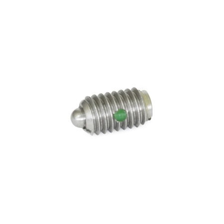  SPSNL Stainless Steel Spring Plungers, with Stainless Steel Nose Pin, with Slot Identification: N - With locking element