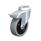  LKRA-VPA Roulettes pivotantes à roue en caoutchouc gris à usage léger en acier, avec support de trou de boulon ou goujon fileté, série de support à usage intensif Type: G-FI - Palier lisse avec frein stop-fix