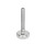 GN 31 Metric Thread, Stainless Steel Leveling Feet, Tapped Socket or Threaded Stud Type, with Rubber Pad Type (Base): C4 - Polished, rubber pad vulcanized, white
Version (Stud / Socket): U - Without nut, internal hex at the top, wrench flat at the bottom