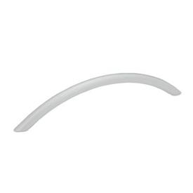 GN 424.1 Steel Arched Pull Handles, with Tapped Holes Finish: SR - Silver, RAL 9006, textured finish