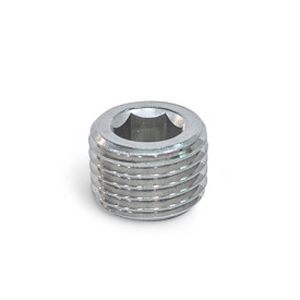 DIN 906 Stainless Steel Threaded Plugs, with Tapered Thread Material: A4 - Stainless steel<br />Type: A - Without thread coating