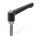 GN 306 Manettes indexables, Zinc moulé sous pression, insert inox, avec goujons filetés, avec pointes spéciales Type: KUN - Plastic pivot
Couleur: B - Noir, RAL 9005, finition texturée