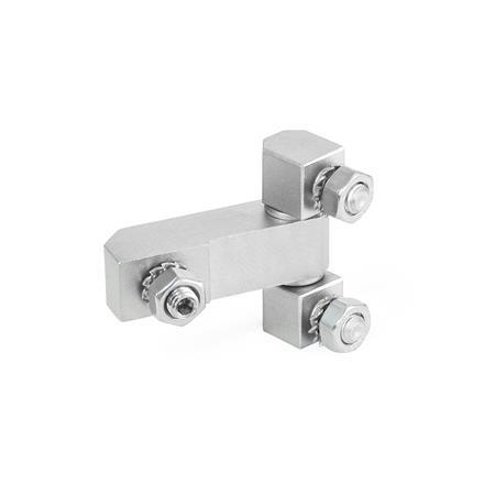 GN 129.2 Stainless Steel Hinges, Consisting of Three Parts Material: NI - Stainless steel