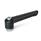 WN 300.2 Plastic Adjustable Levers, Tapped Type, with Zinc Plated Steel Components Color: SW - Black, RAL 9005, textured finish