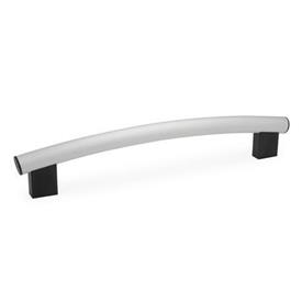 GN 666.4 Aluminum or Stainless Steel Tubular Arch Handles, with Tapped Inserts Finish: EL - Anodized finish, natural color