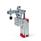 GN 862 Steel Pneumatic Toggle Clamps, with Vertical Mounting Base Type: CPV - U-bar version, with two flanged washers and GN 708.1 spindle assembly