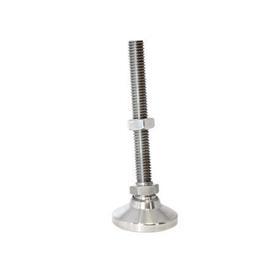  LPST Pieds de mise à niveau LEVEL-IT™, taille en pouces, inox, de type goujon fileté Type: D1 - Goujon et socle en inox