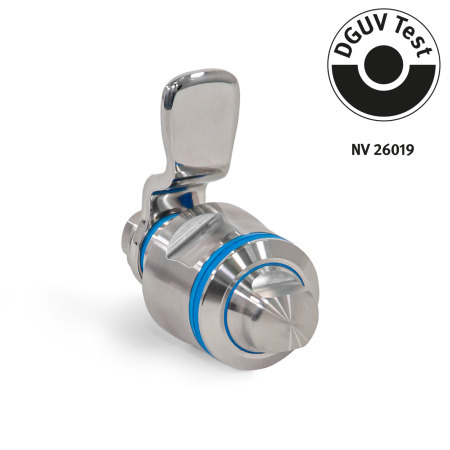 Loquets à came GN 1150: Inox AISI 316L, conception hygiénique côté bras manipulateur et bras de verrouillage