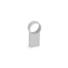 GN 333.9 Zinc Die-Cast Straight Handle Legs, for Tubular Handles Finish: SR - Silver, RAL 9006, textured finish