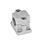 GN 147 Assemblage divisé en aluminium, noix de serrage avec embase, alésage rond ou carré Bildvarianten: B - Alésage
Finition: BL - Finition blanc, Finition grenaillée mate
