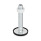 GN 40 Steel Leveling Feet, Tapped Socket or Threaded Stud Type Type (Base): A1 - With rubber cap, clipped on, black
Version (Stud / Socket): UK - With nut, internal hex at the top, wrench flat at the bottom
