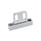 GN 4470 Zinc Die-Cast Magnetic Catches, with Rubberized Magnetic Surface Type: A1 - Magnetic surface top, with bore
Identification: L2 - With strike plate, L-profile, with slotted hole
Finish: SR - Silver, RAL 9006, textured finish